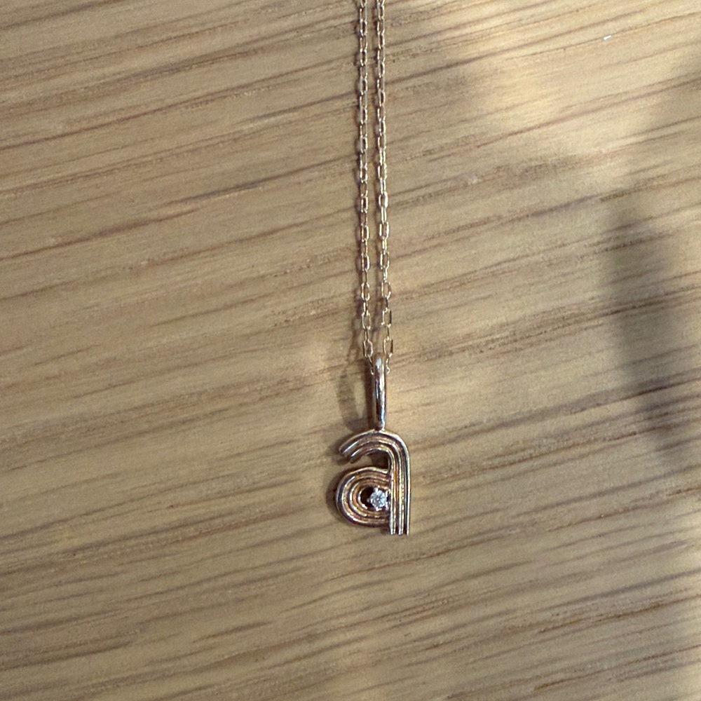 Adina Reyter Groovy Mini Initial ‘A’ Charm